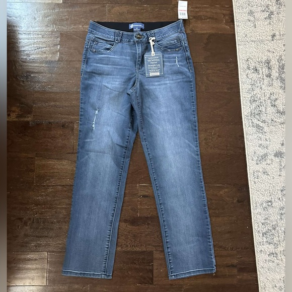 DEMOCRACY-"Ab"solution Patriot Straight Leg jeans/slimming panels. Size 10 new - Picture 1 of 10